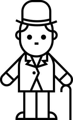 Comic Actor Sketch Style Svg Vector, Free Vectors File